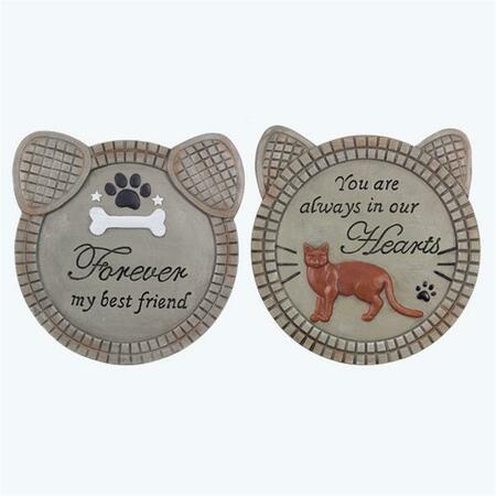 YOUNGS Cement Pet Stepping Stone, 2 Assortment 72322